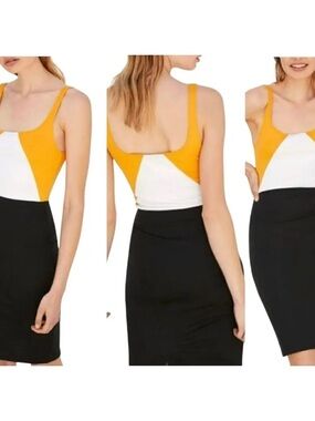 Zara Colorblock Bodycon Midi Dress size S - like new never worn